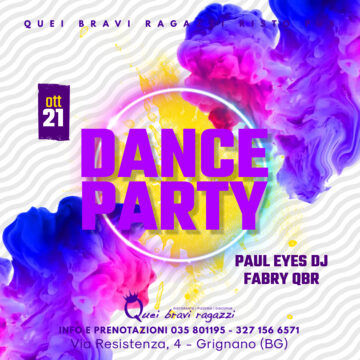 DANCE PARTY – 21 ottobre