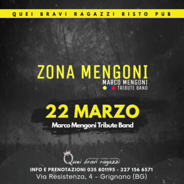 ZONA MENGONI Marco Mengoni Tribute Band – 22 marzo