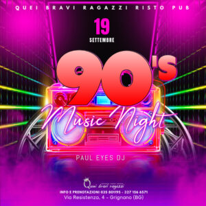 90’S PARTY- 19 settembre