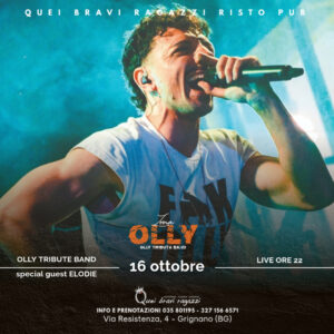 ZONA OLLY – 16 ottobre ZONA OLLY – 16 ottobre