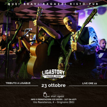 LIGASTORY Tributo a Ligabue – 23 ottobre LIGASTORY Tributo a Ligabue – 23 ottobre