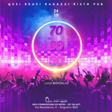 DISCO 70 80 90 – 24 ottobre DISCO 70 80 90 – 24 ottobre