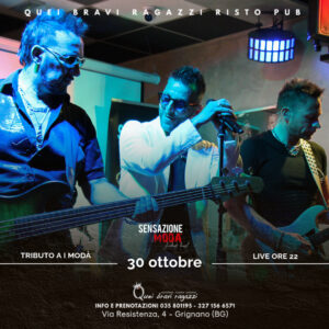 SENSAZIONE MODÀ – 30 ottobre SENSAZIONE MODÀ – 30 ottobre