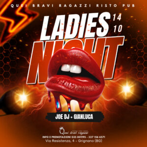 LADIES NIGHT – 14 novembre LADIES NIGHT – 14 novembre