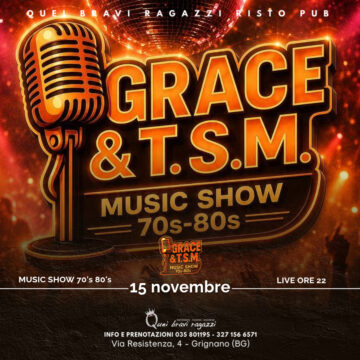 GRACE & THE SOUL MACHINE – 15 novembre GRACE & THE SOUL MACHINE – 15 novembre