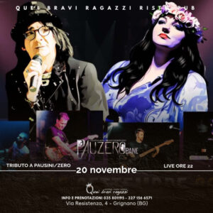 PAUZERO BAND Tributo a Pausini/Zero – 20 novembre PAUZERO BAND Tributo a Pausini/Zero – 20 novembre